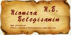 Miomira Belegišanin vizit kartica